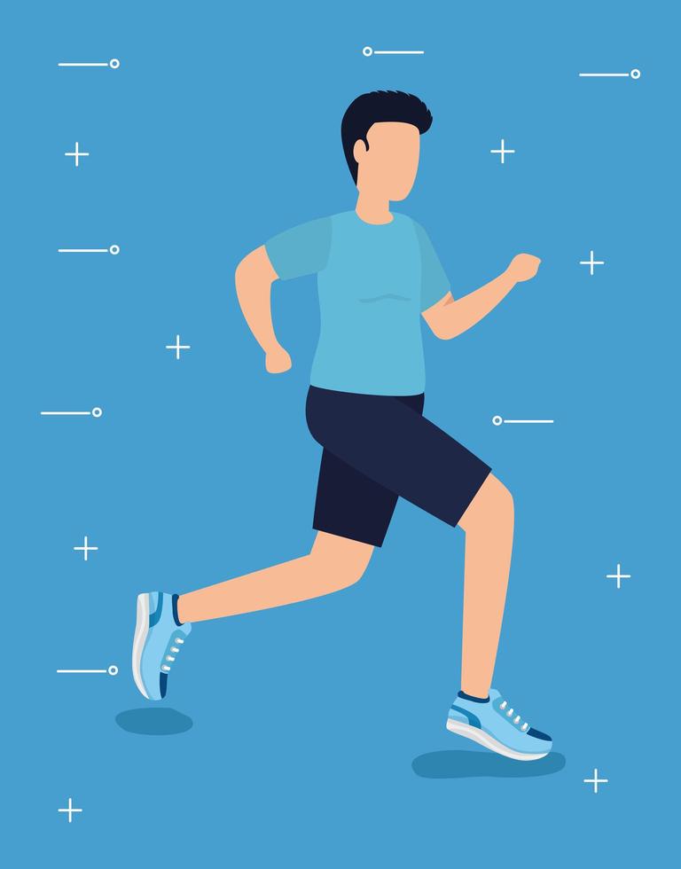 Man and healthy lifestyle concept vector design