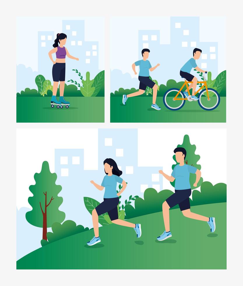 People and healthy lifestyle concept vector design