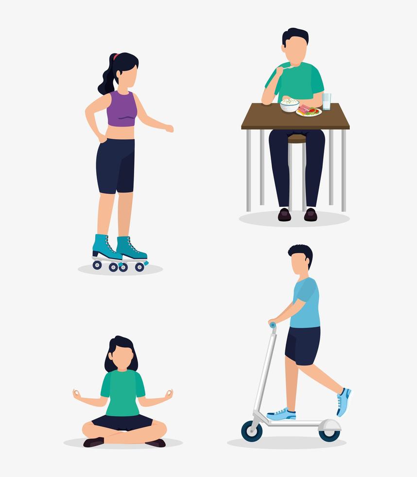 People and healthy lifestyle concept vector design