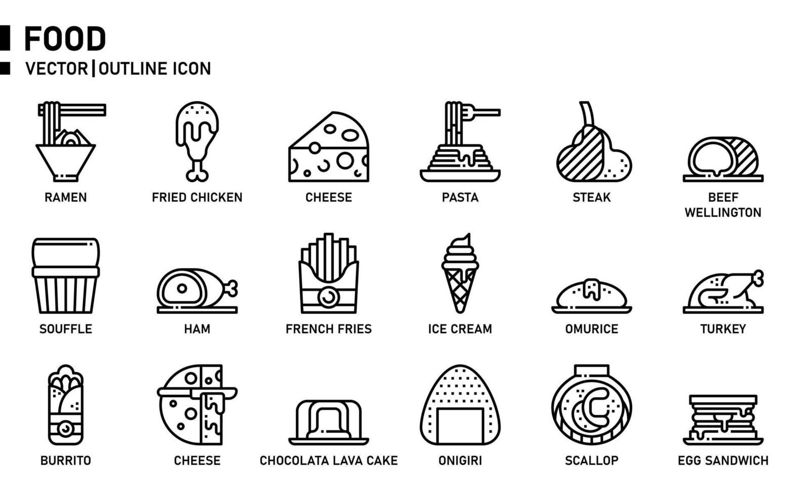 Food Outline Icon vector