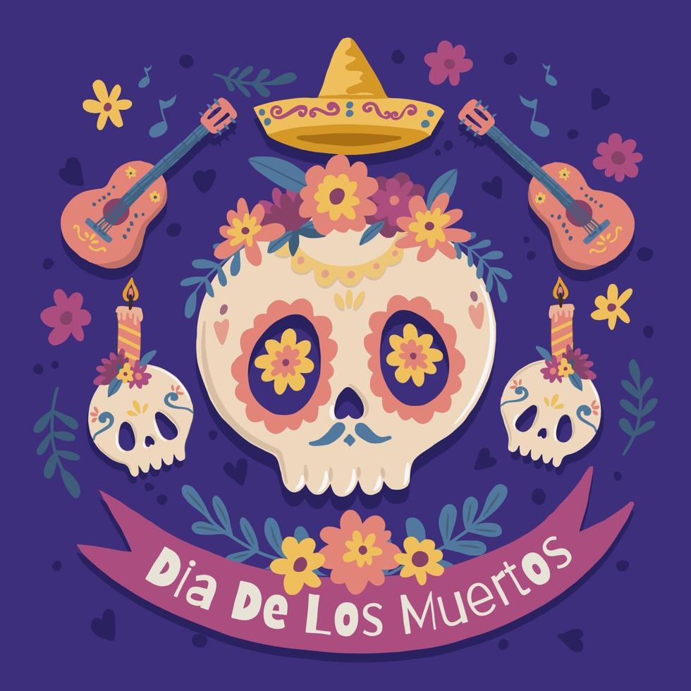 dia de los muertos antecedentes vector