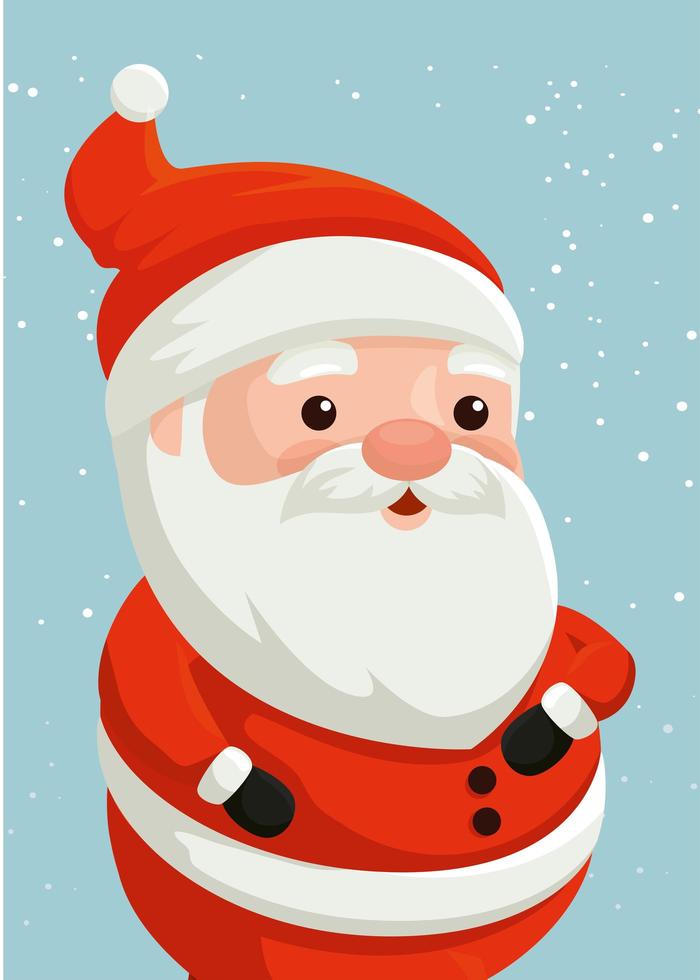 merry christmas santa claus character vector