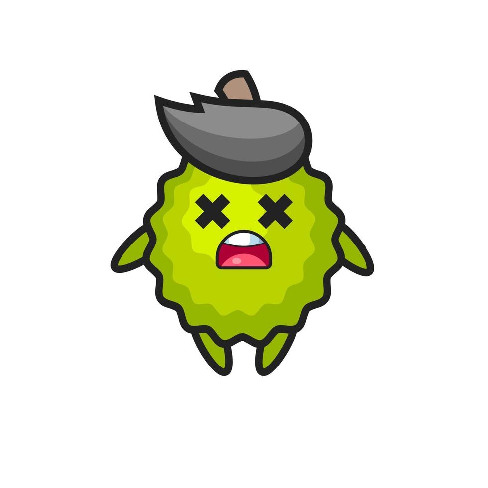 the dead durian mascot character vector
