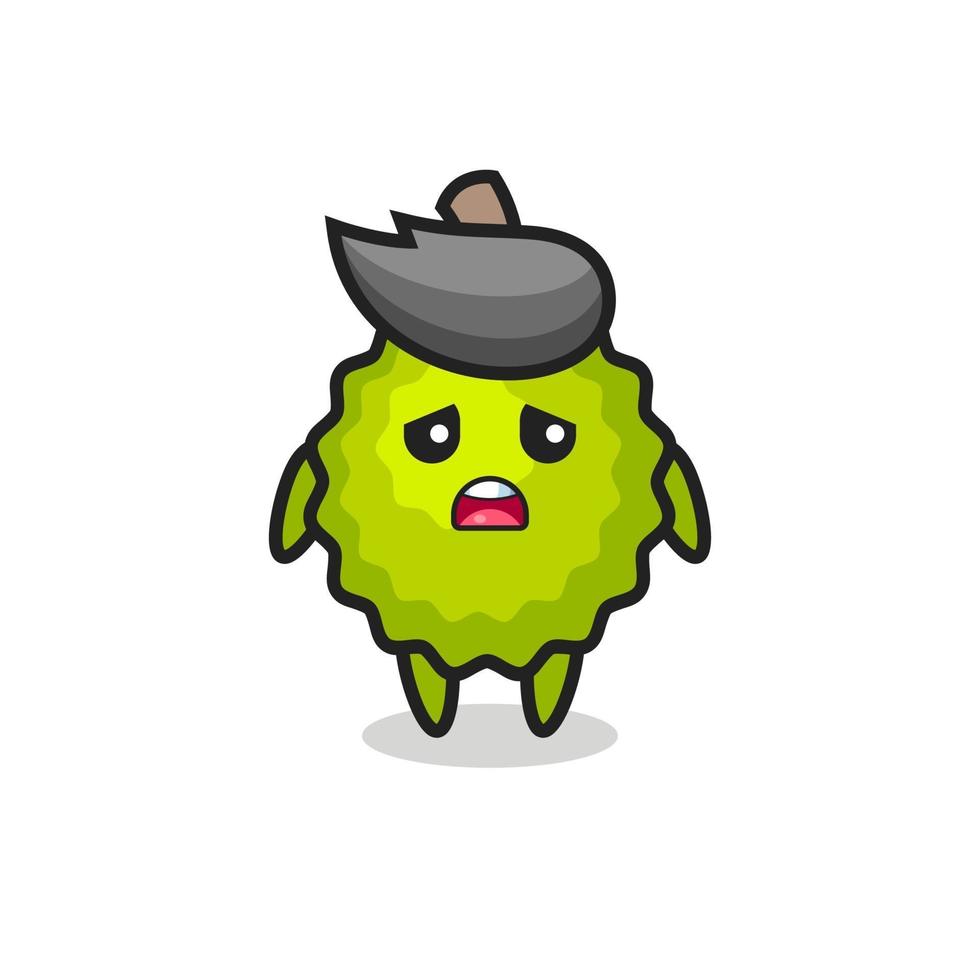 disappointed expression of the durian cartoon vector