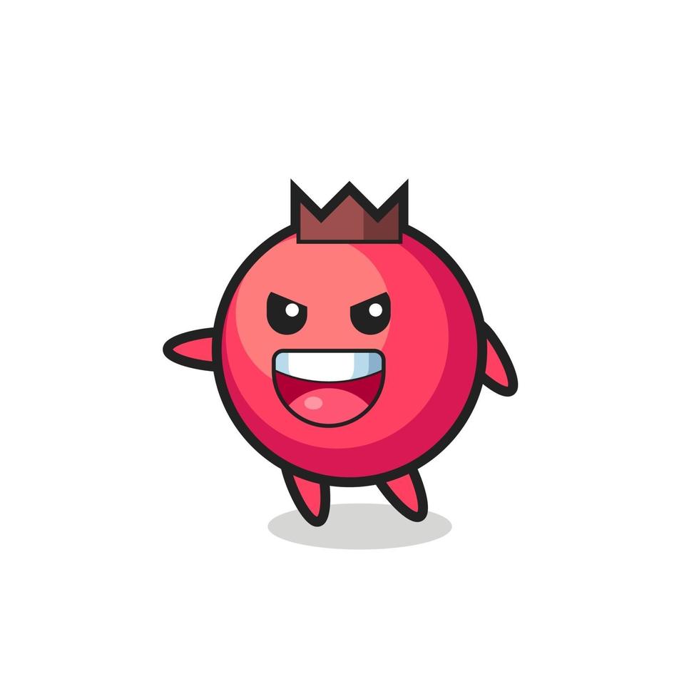 cranberry cartoon with very excited pose vector