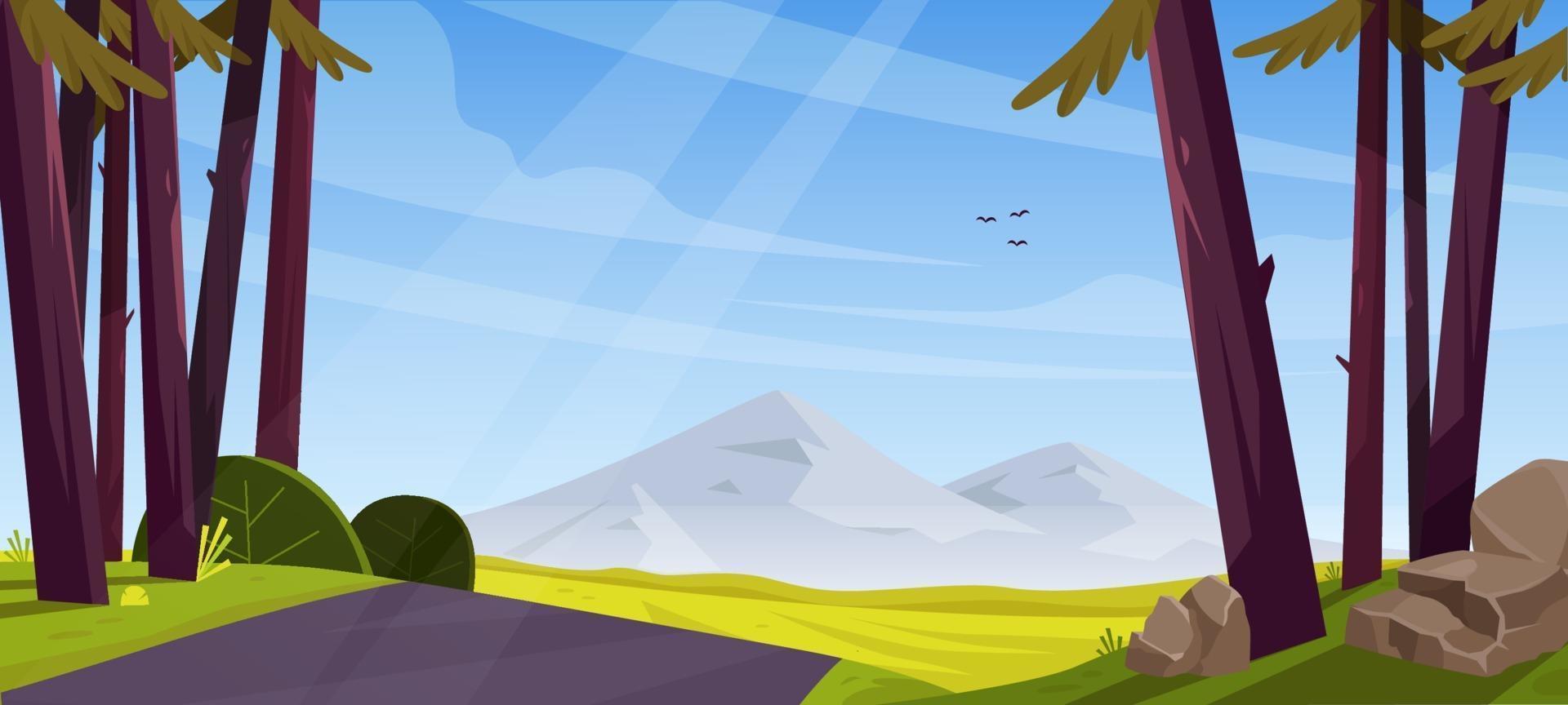 Natural Scenery Background vector