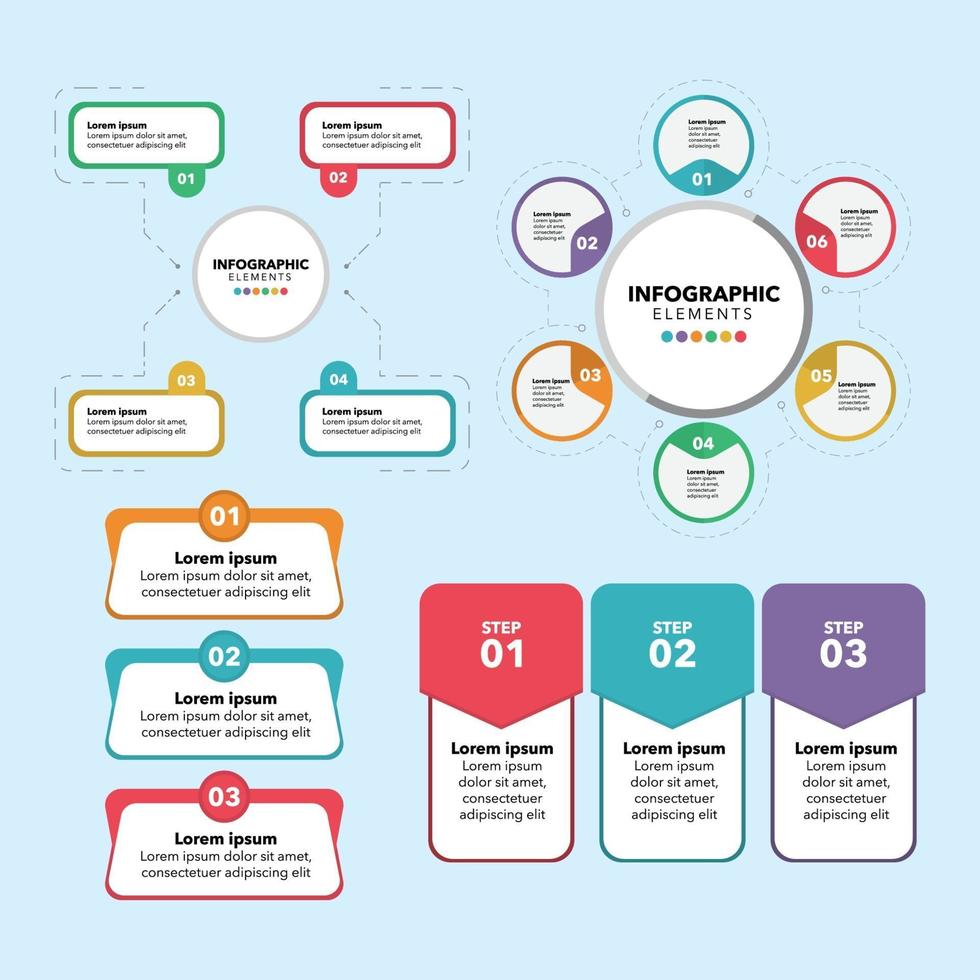 Infographic Element Template Set vector