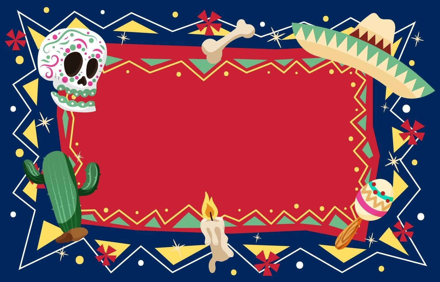 concepto de fondo del festival dia de los muertos vector