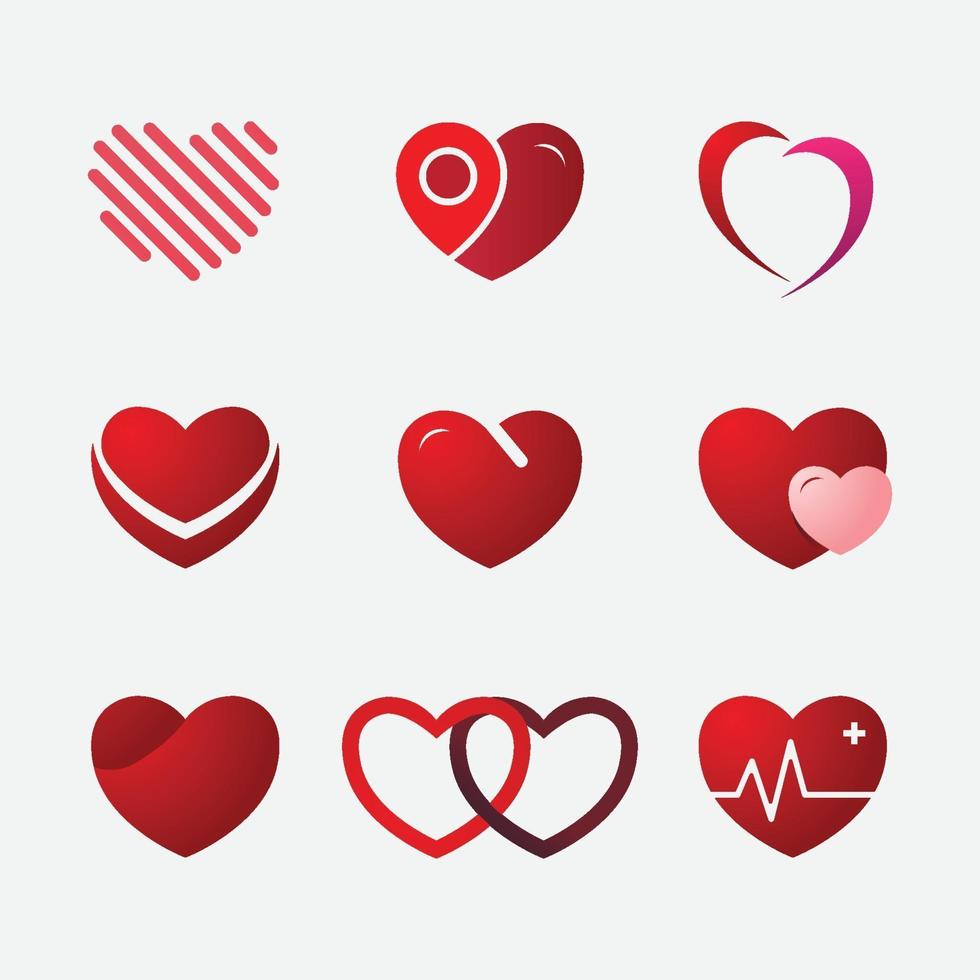 Heart Logo Icon Element vector