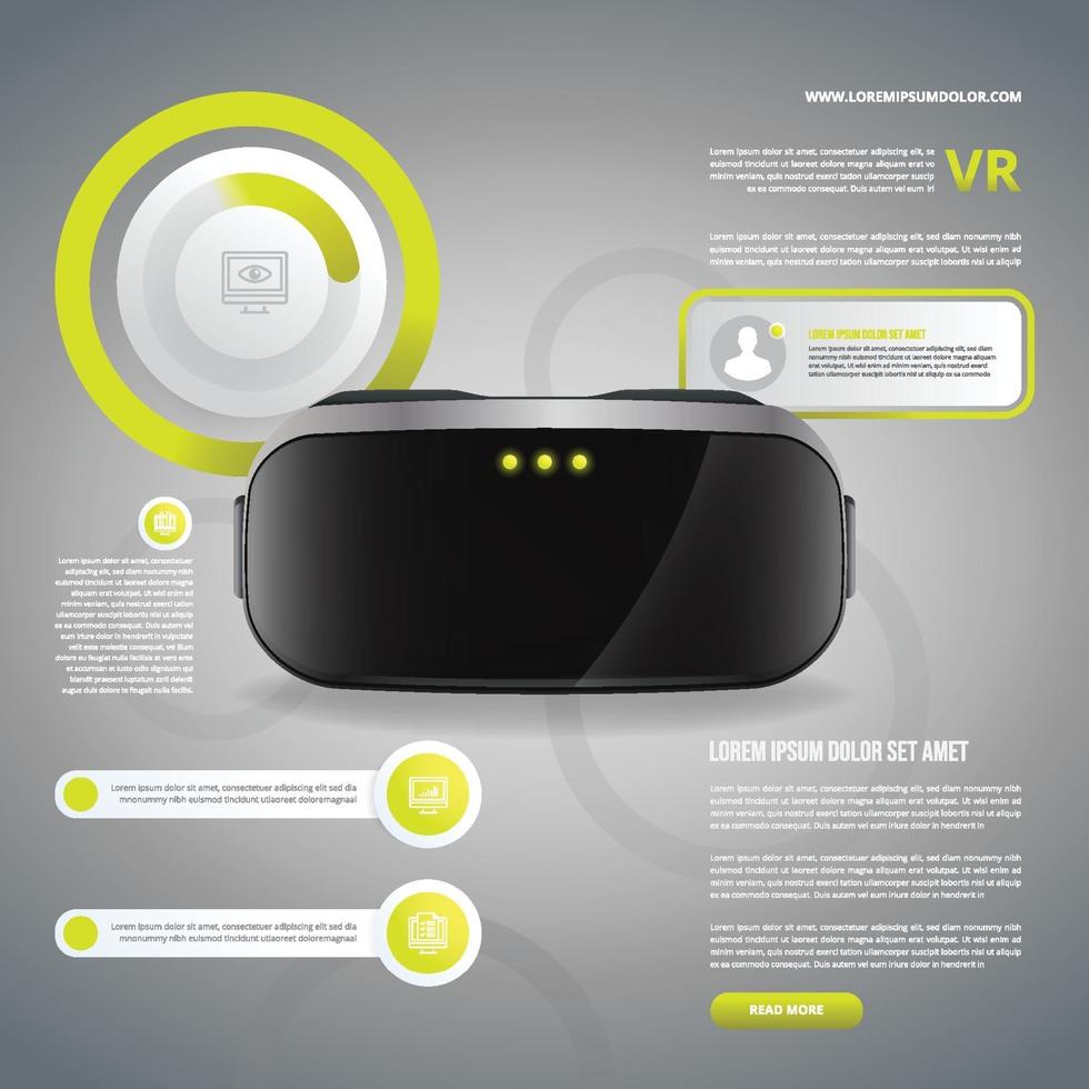 Virtual Reality Realistic Infographic vector