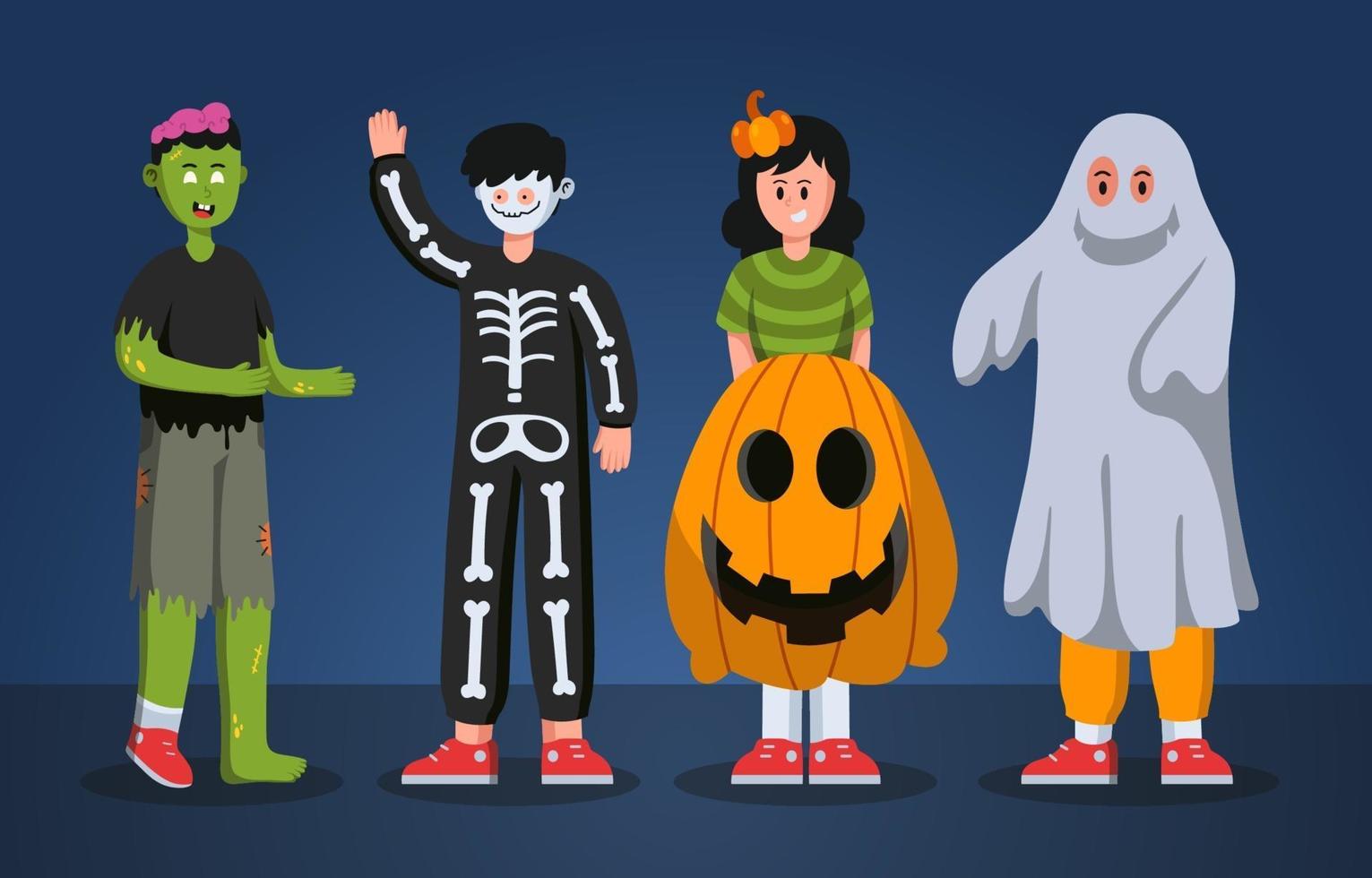 Costume Party on Halloween Celebration vector