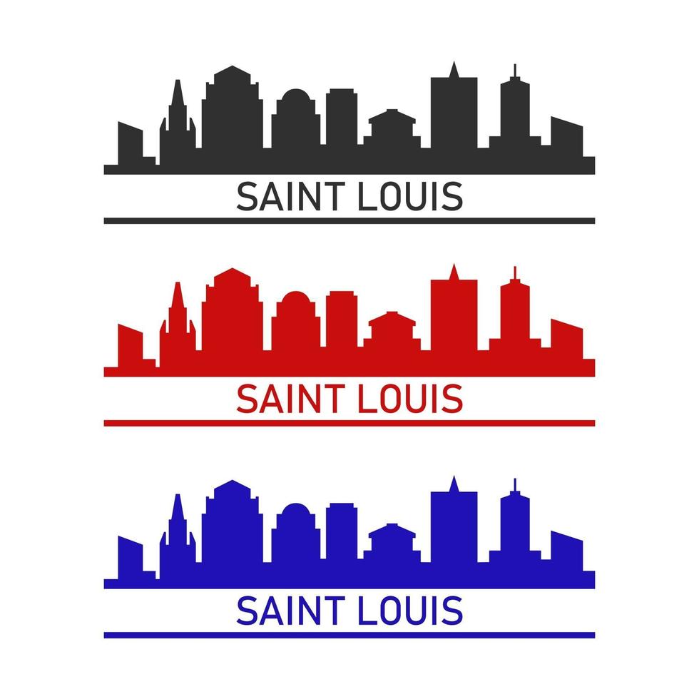 Skyline Saint Louis ilustrado sobre un fondo blanco. vector