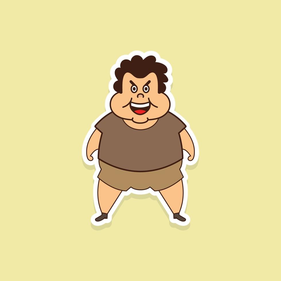 fat people stickers vector