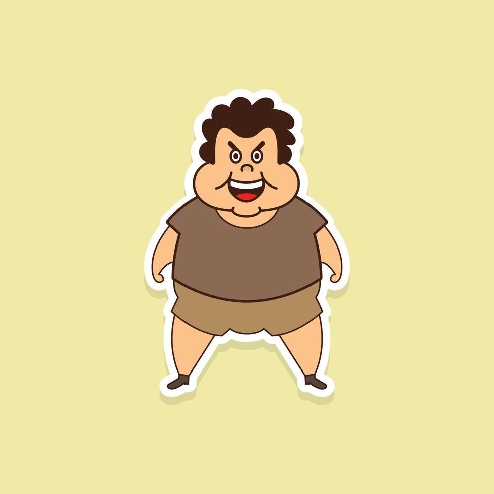 gente gorda pegatinas vector