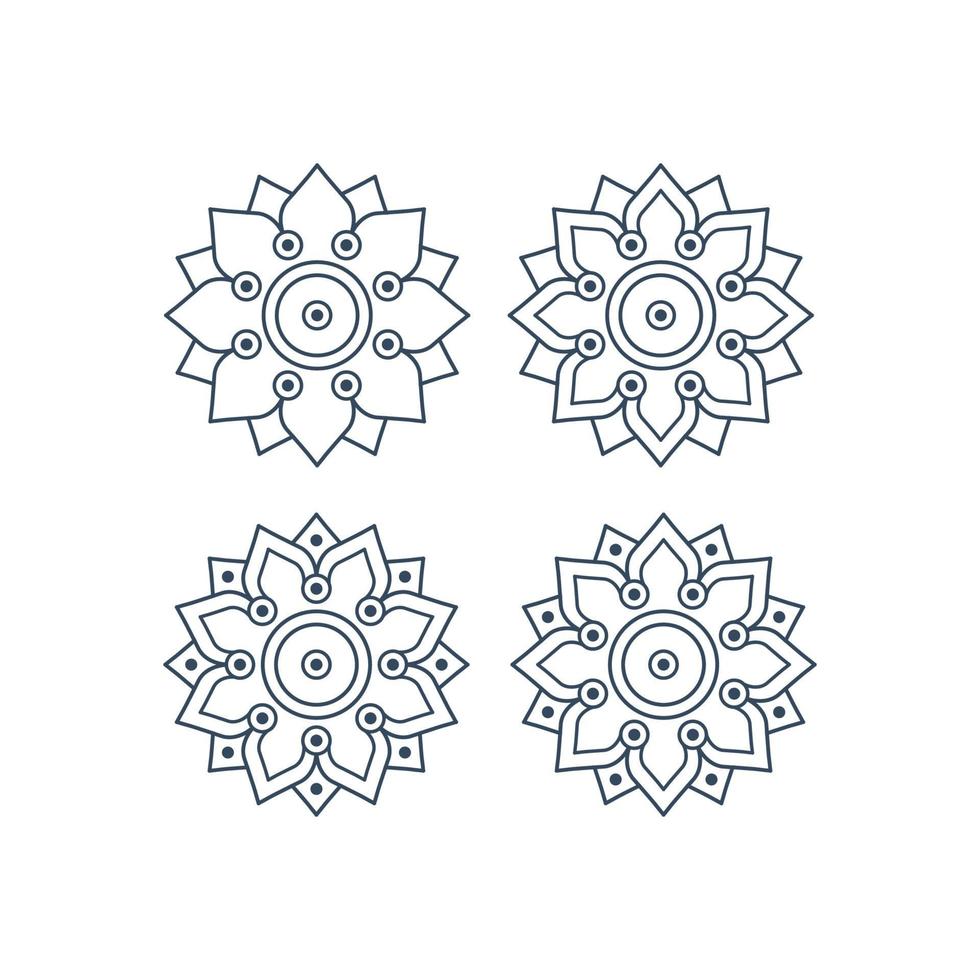 imágenes de vector de ilustración de mandala moderno simple