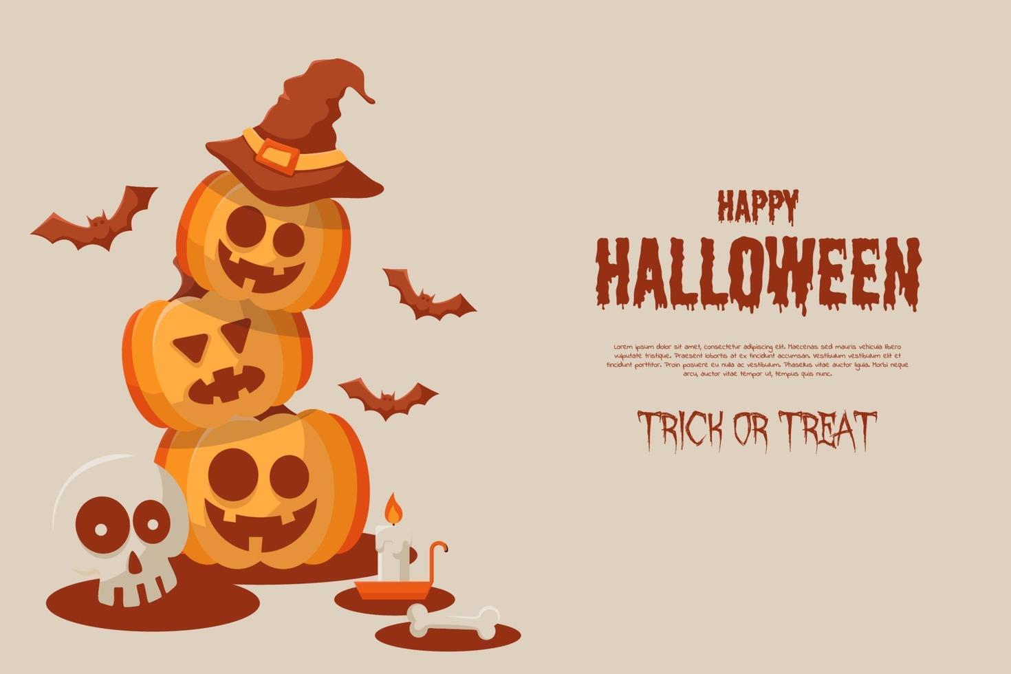 feliz halloween fondo. ilusión vectorial vector