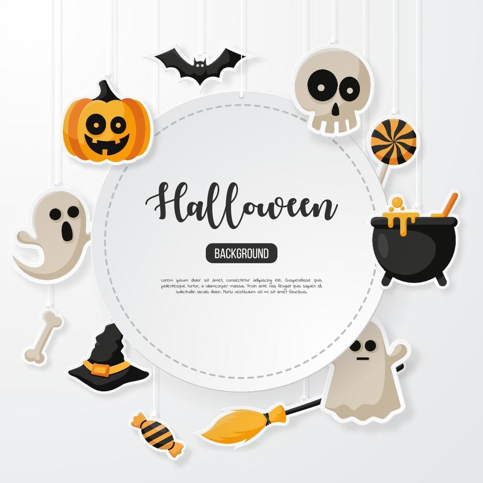 Happy Halloween Background. Vector illusration