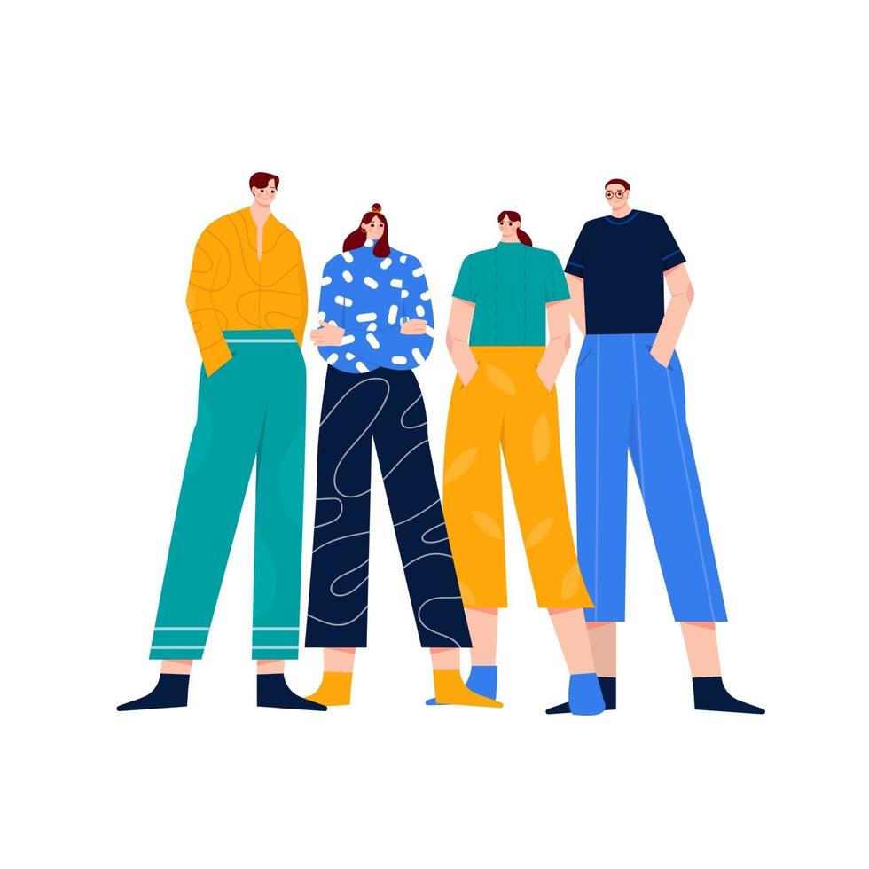 team flat illustration 3343657 Vector Art at Vecteezy