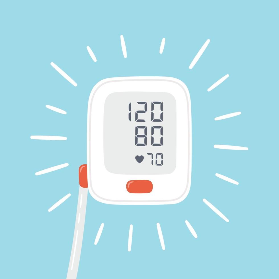 Medical tonometer and optimal blood pressure. vector