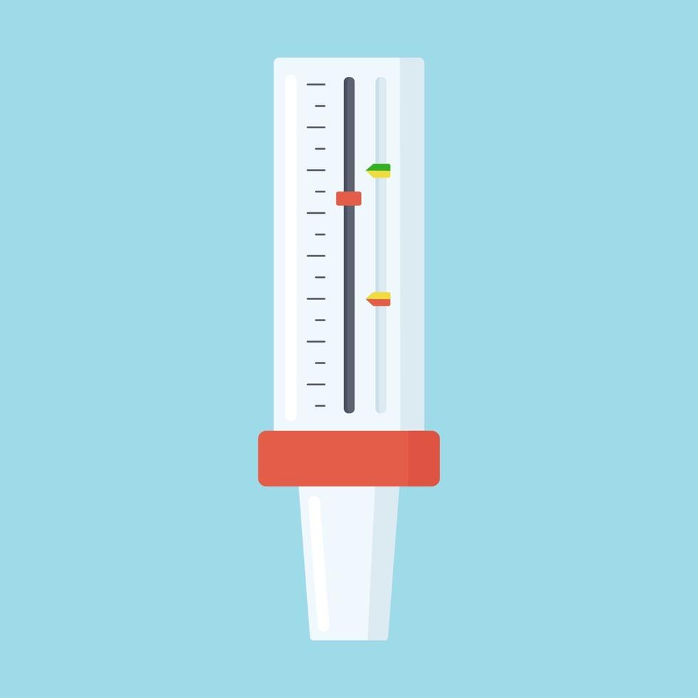 Peak flow meter device that measures  amount of air vector