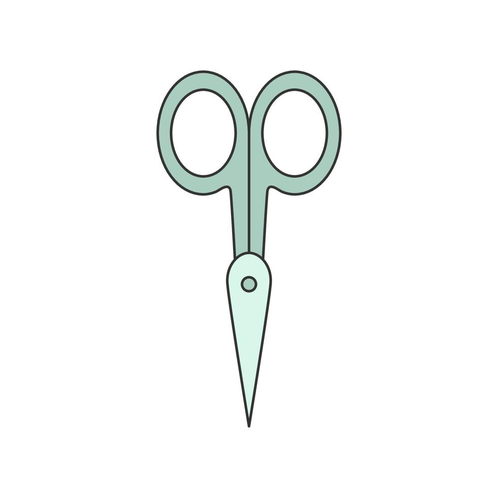 Small scissors icon. Nail scissors vector