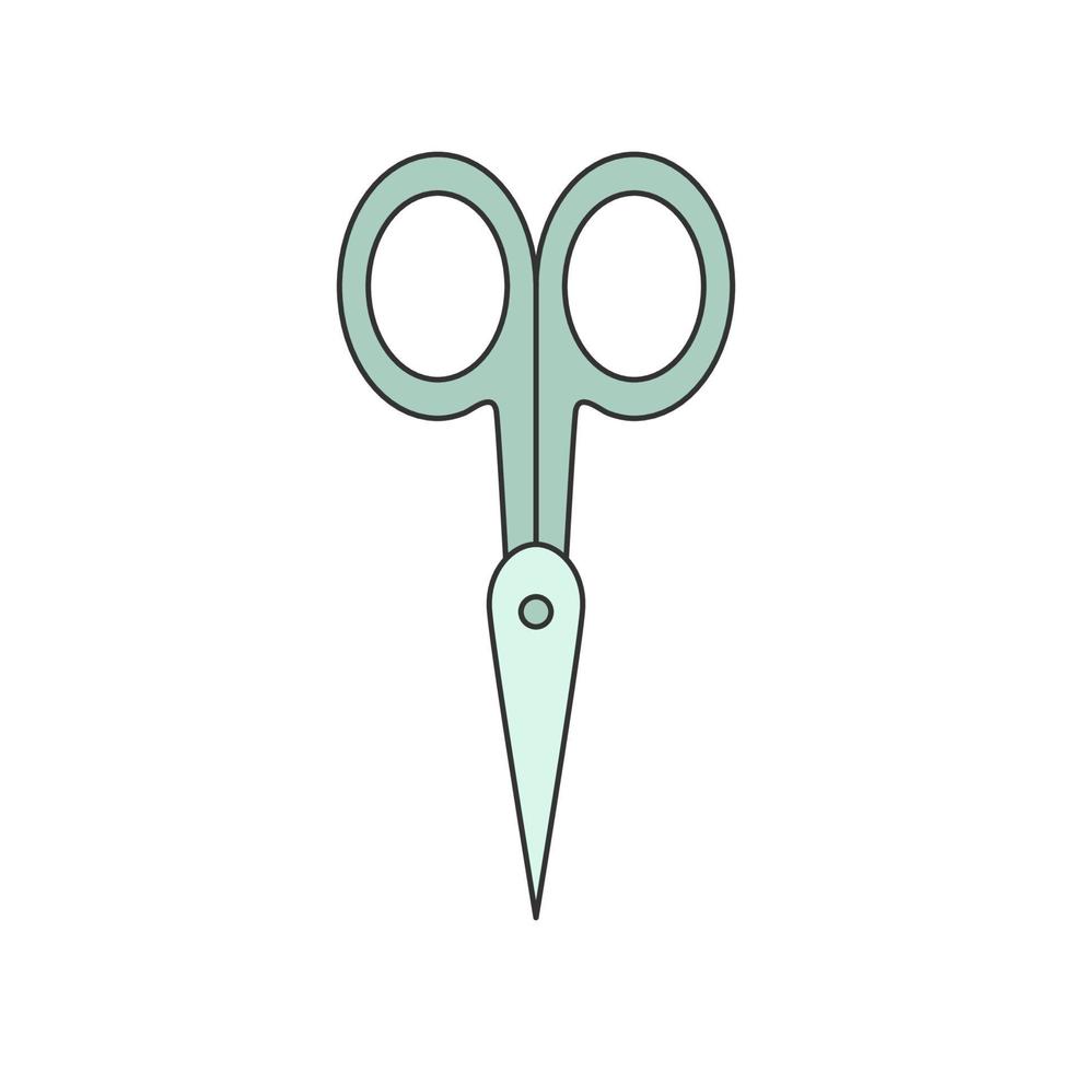 Small scissors icon. Nail scissors vector