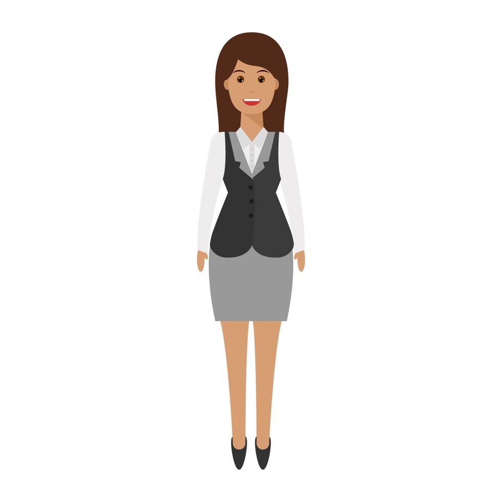 office woman in vest vector