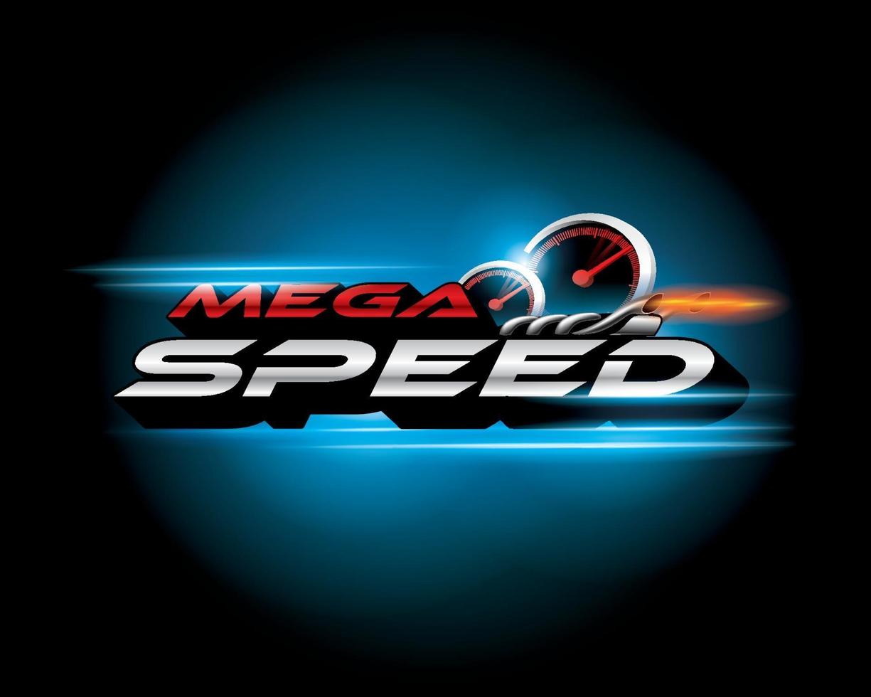 mega velocidad, vector de diseño de concepto.