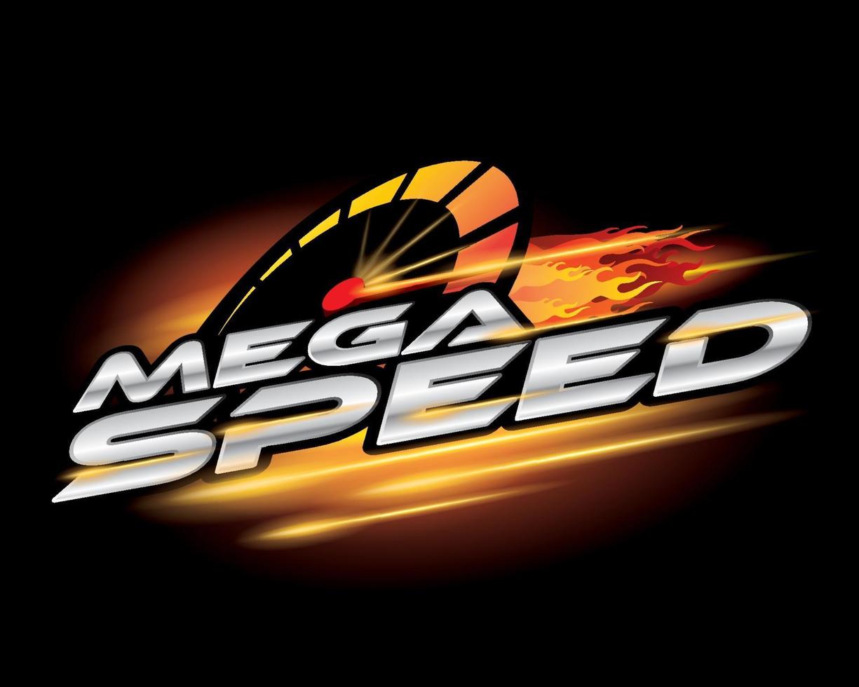 mega velocidad, vector de diseño de concepto.