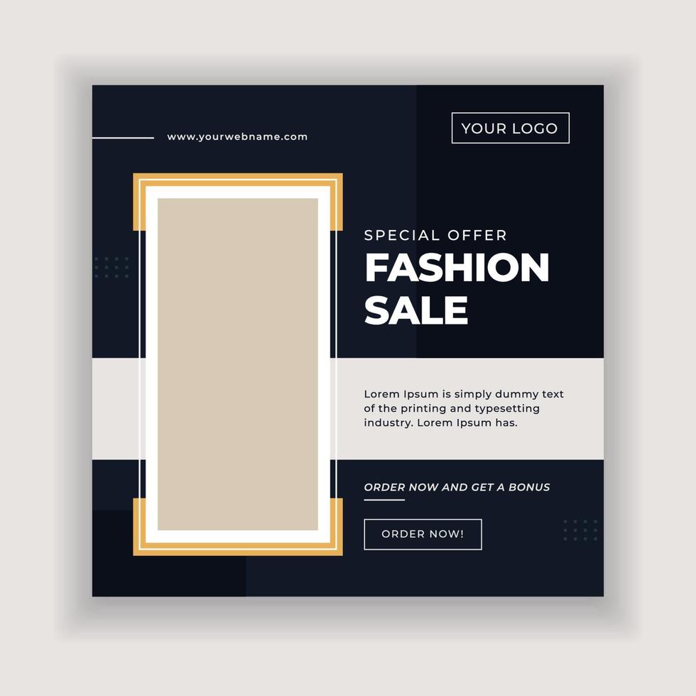 Fashion social media banner vector