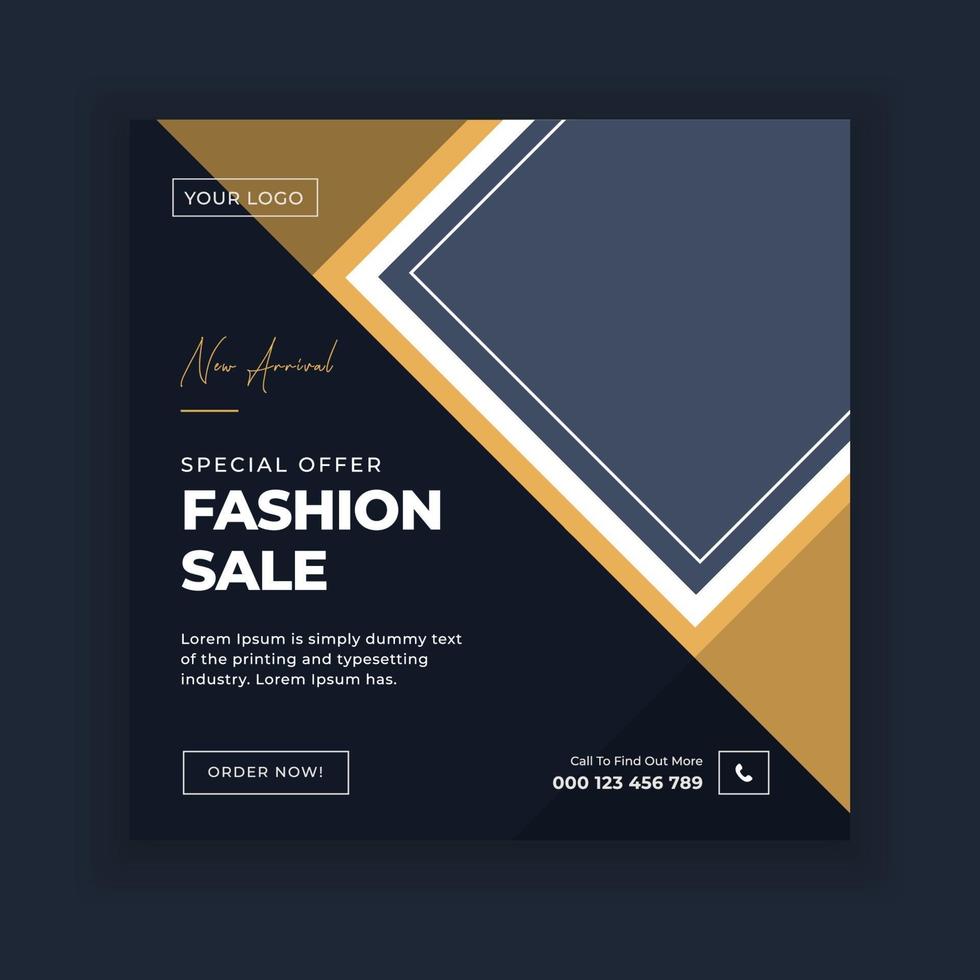 Fashion social media banner vector