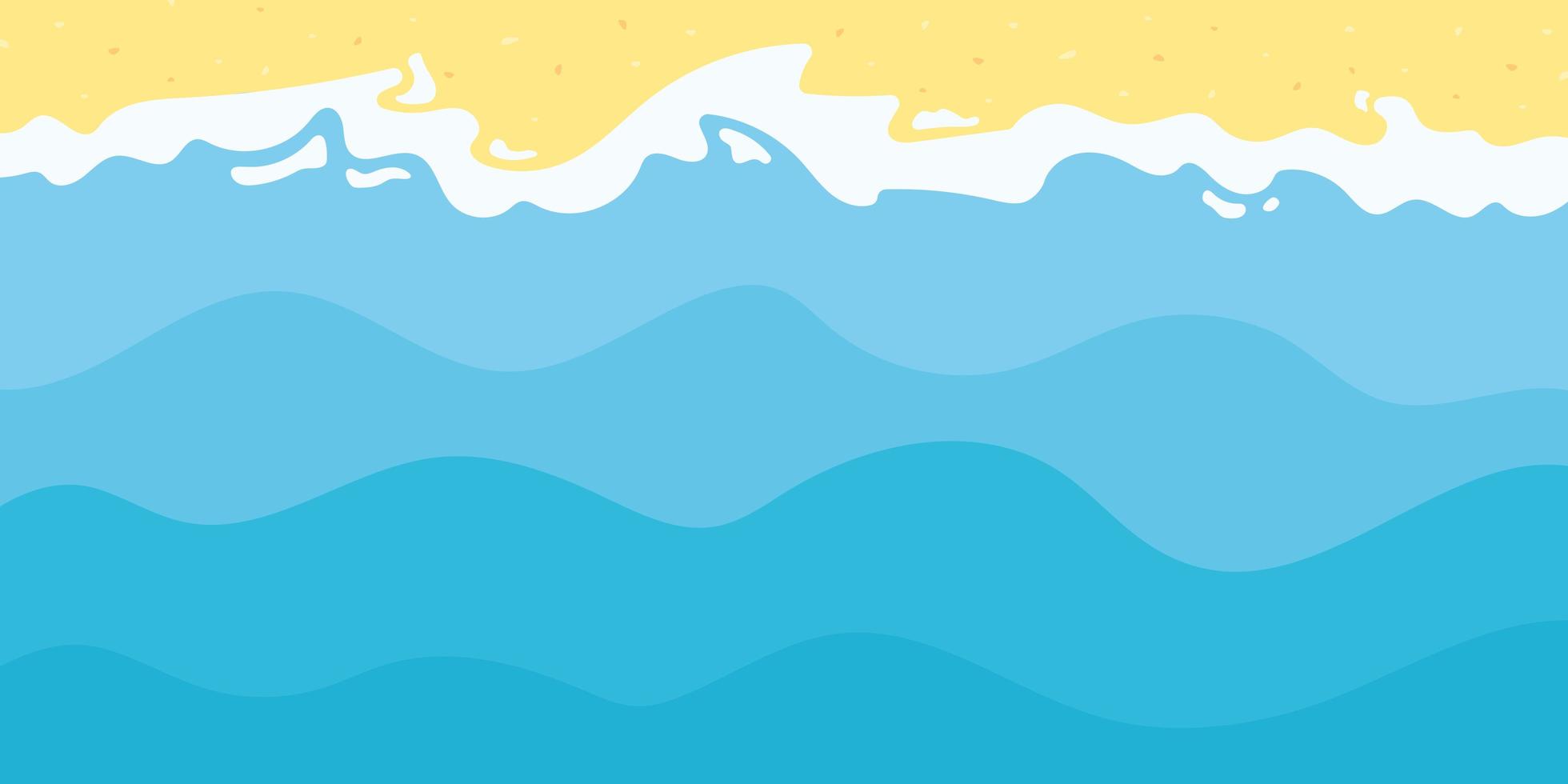 sea with beach. Background with ocean and sand vector