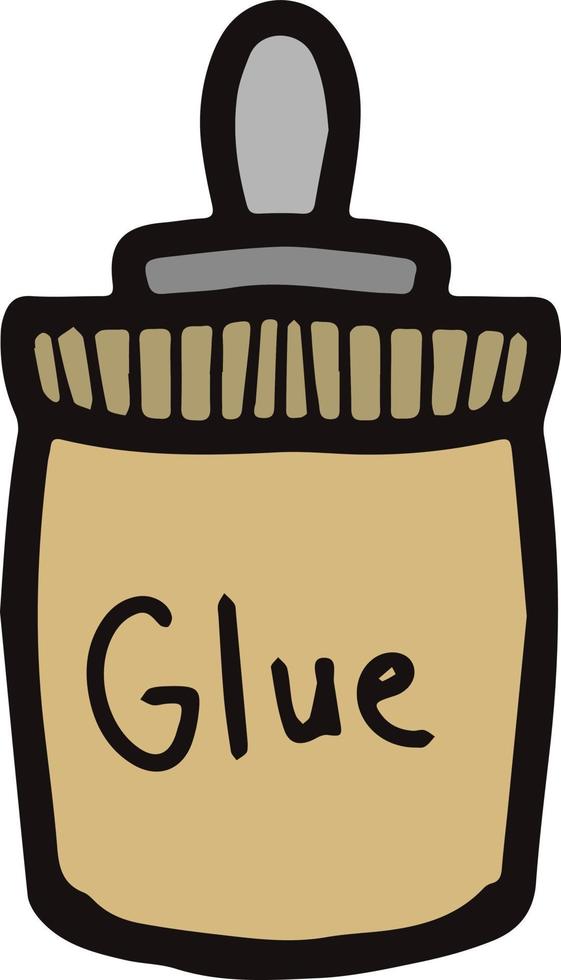 Vector isolated element back to school glue jar