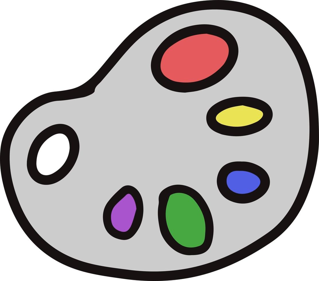 Vector isolated element back to school paint palette