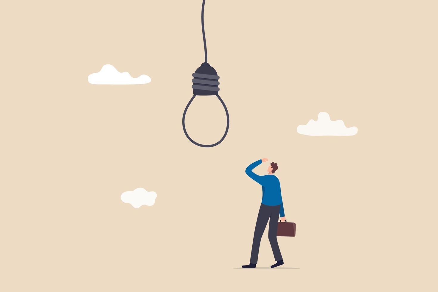 Business risk or challenge, mistake or failure, bad and stupid idea vector