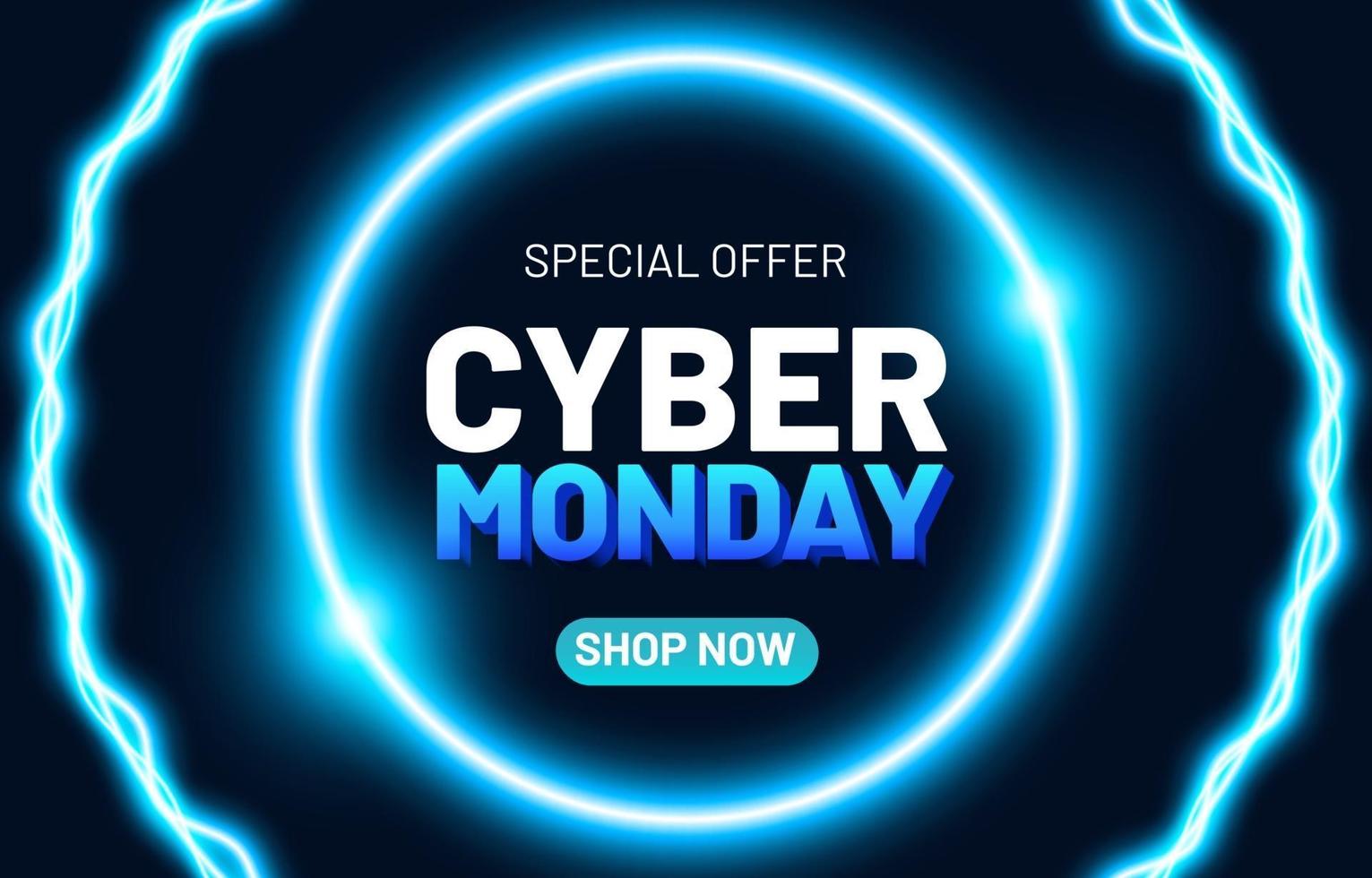 Cyber monday sale banner template vector