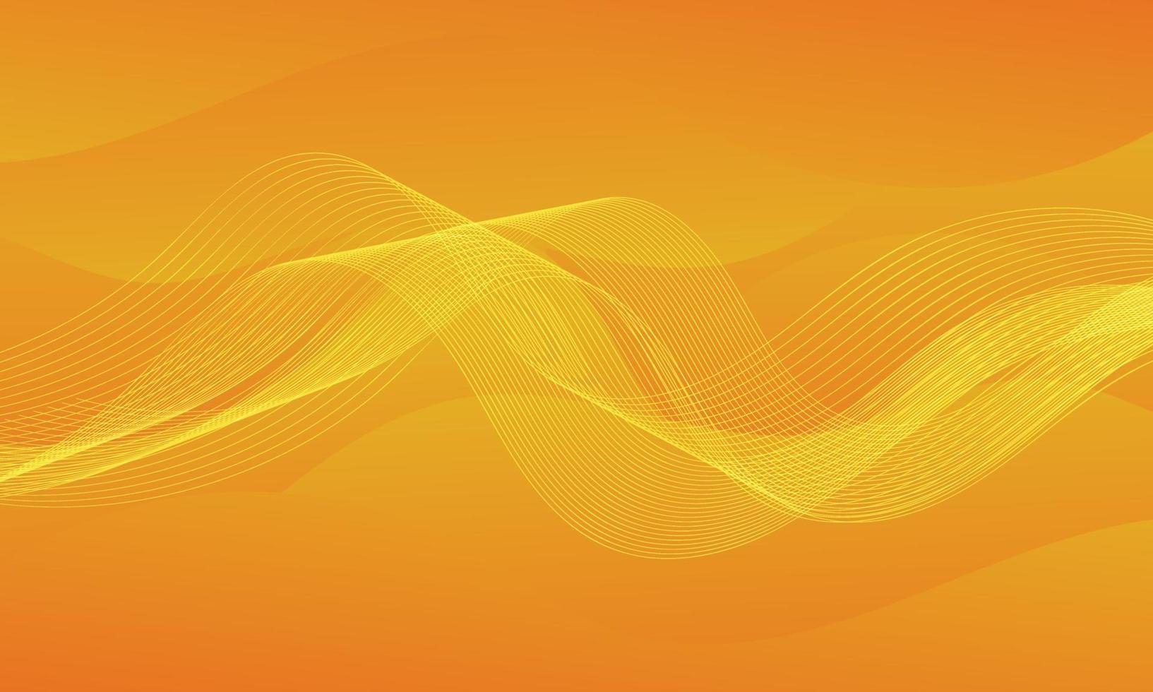 Abstract Orange Fluid Wave Background vector