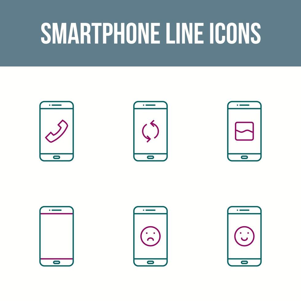 Smartphone and Mobile Apps Vector Icon Set