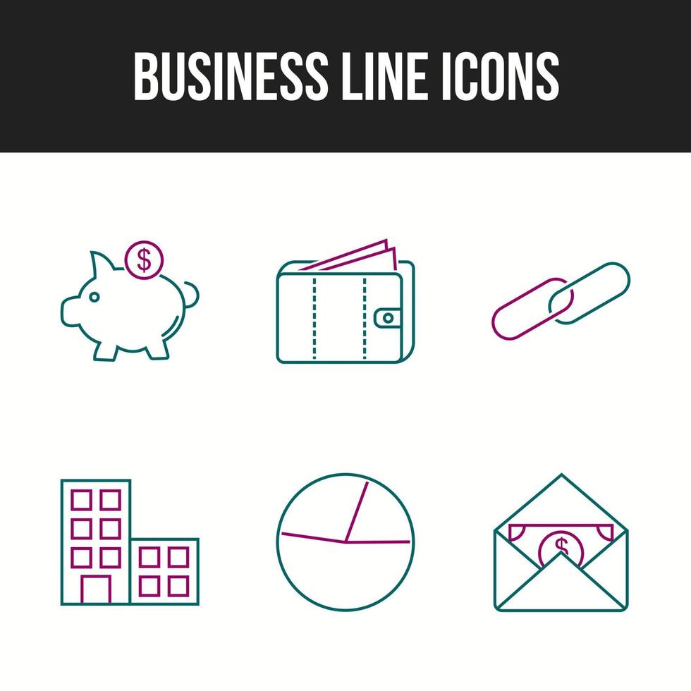 Unique Business vector icon set for commercial use