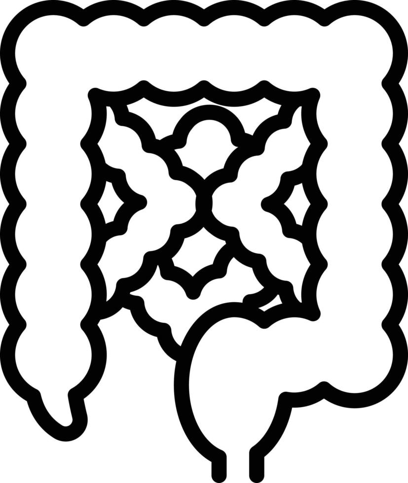 Line icon for intestine vector