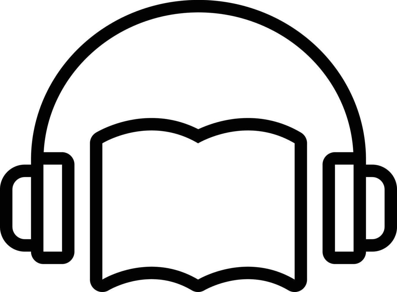 Line icon for audio book vector