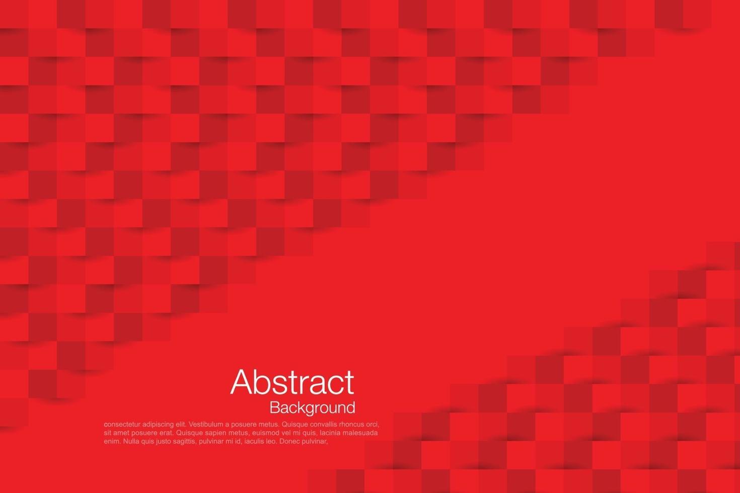 Red abstract texture. Vector background 3d paper art style.