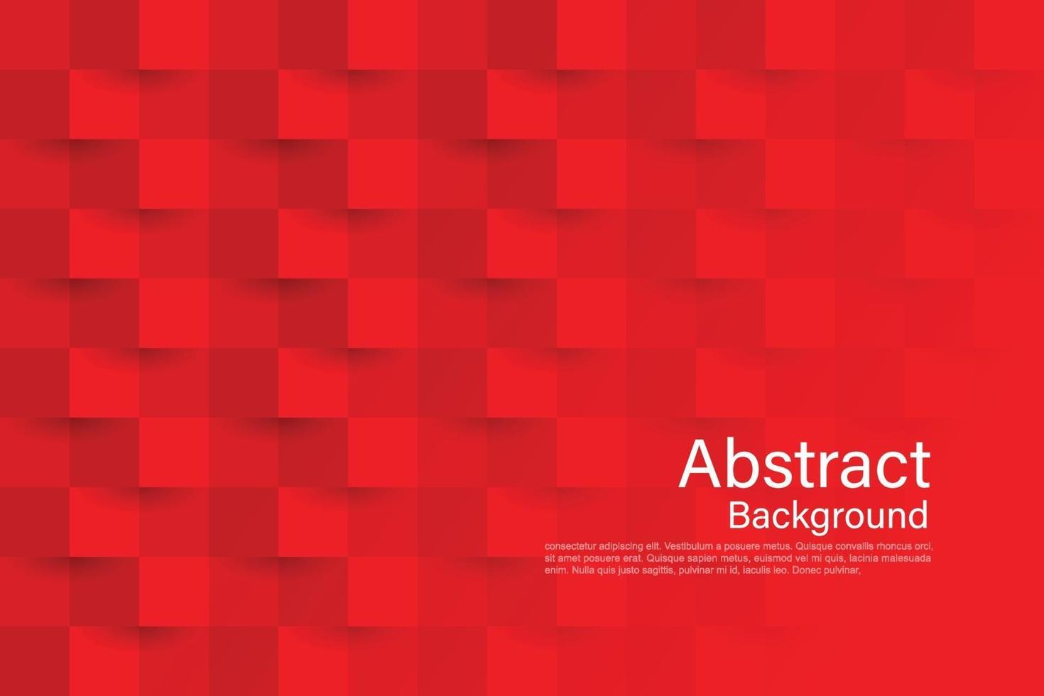 Red abstract texture. Vector background 3d paper art style.