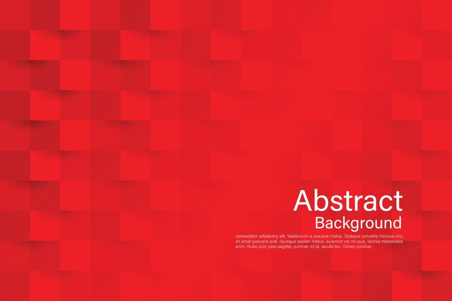 Red abstract texture. Vector background 3d paper art style.