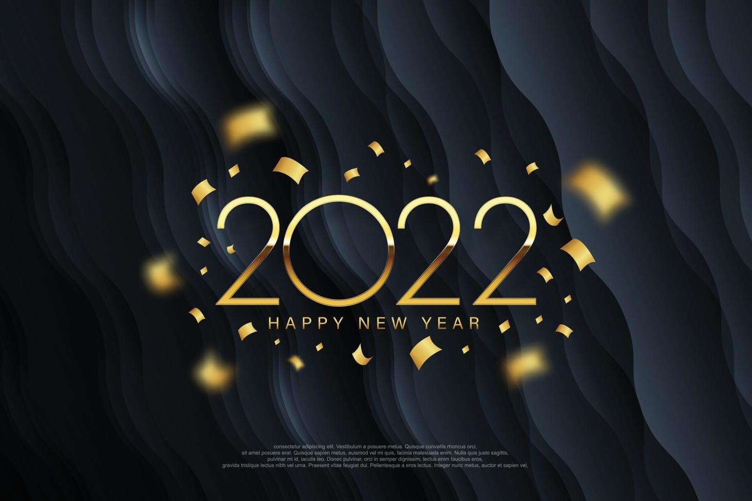 2022 Happy New Year elegant design. vector