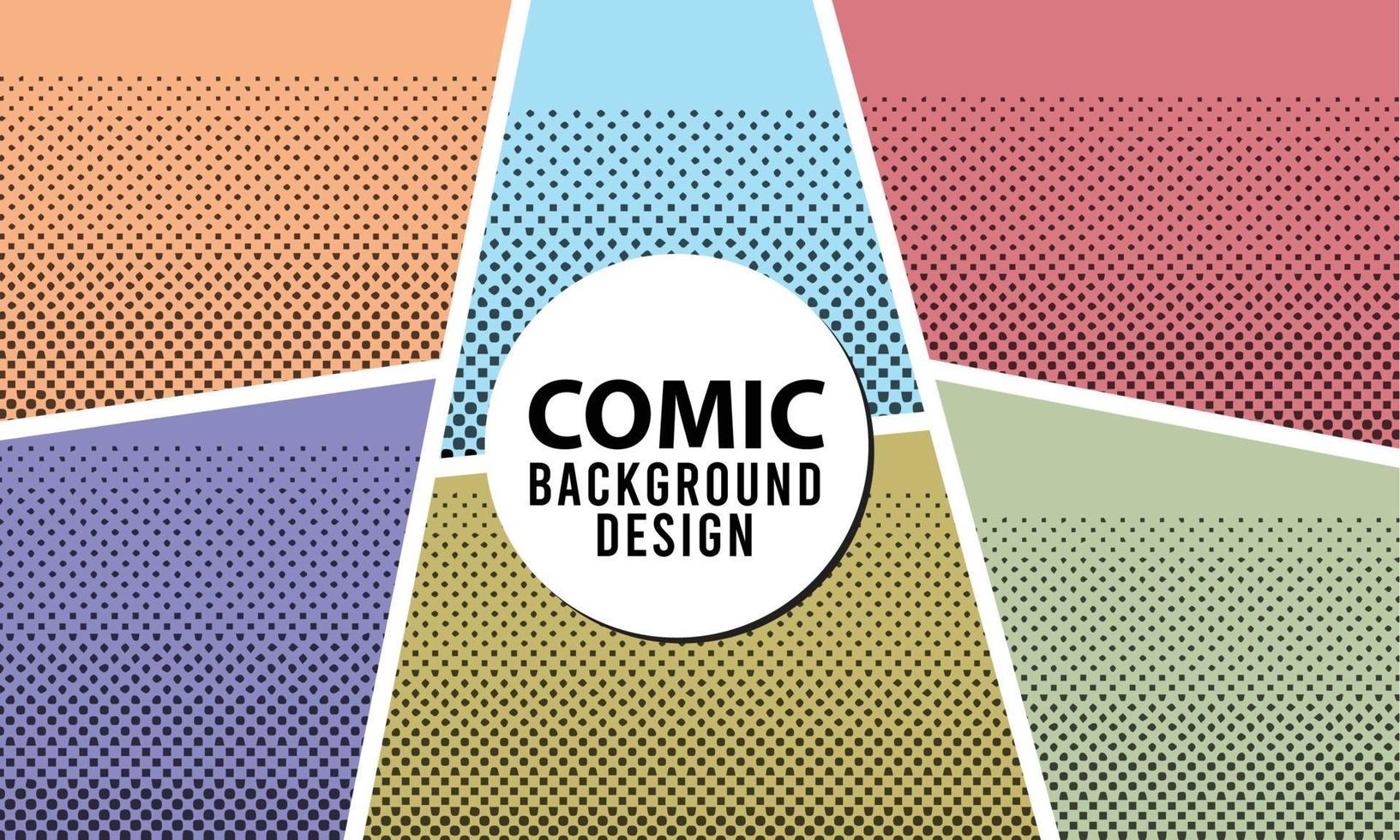 Comic book page background with halftone effects  in pop-art style. vector