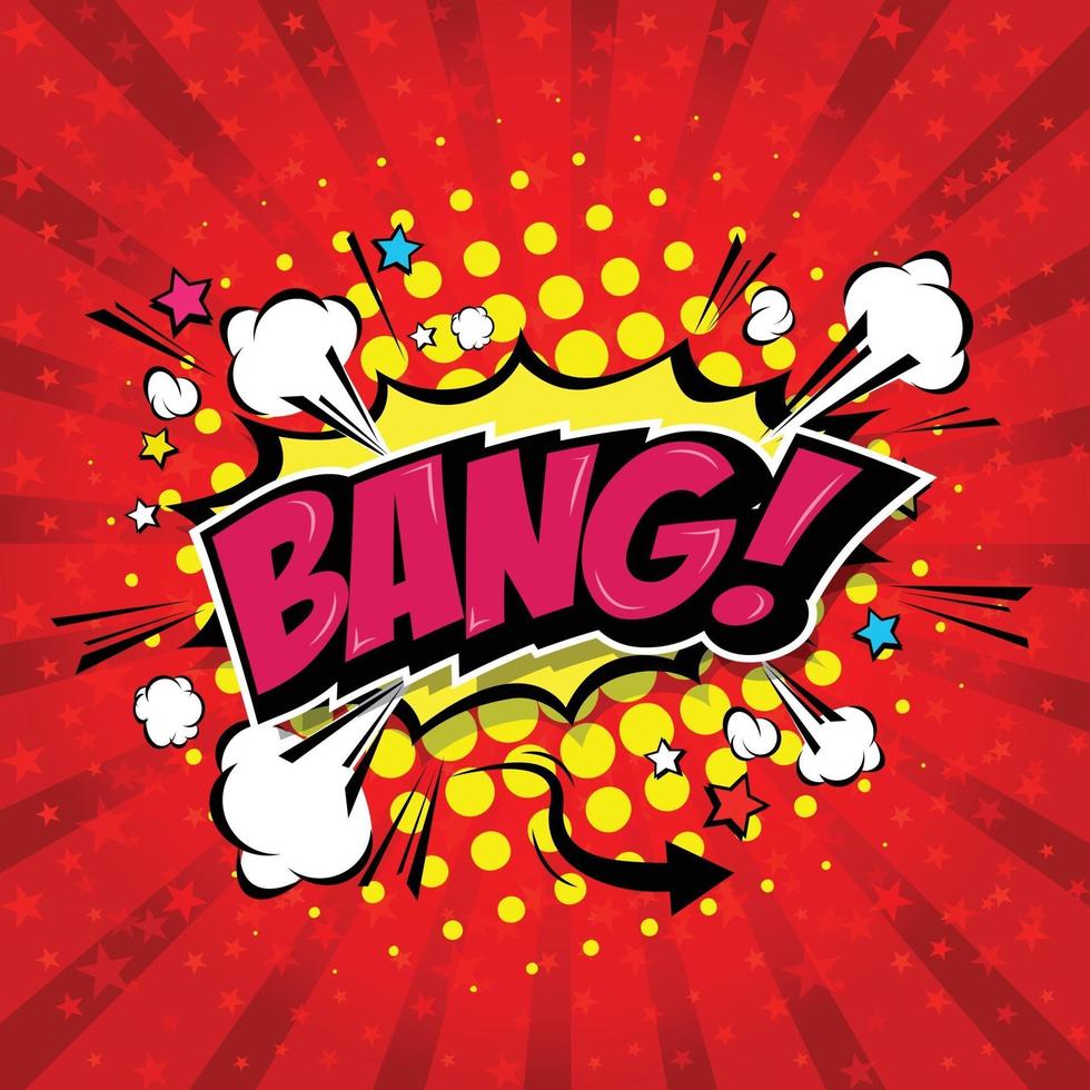 Bang Comic Speech Bubble, Cartoon. vector