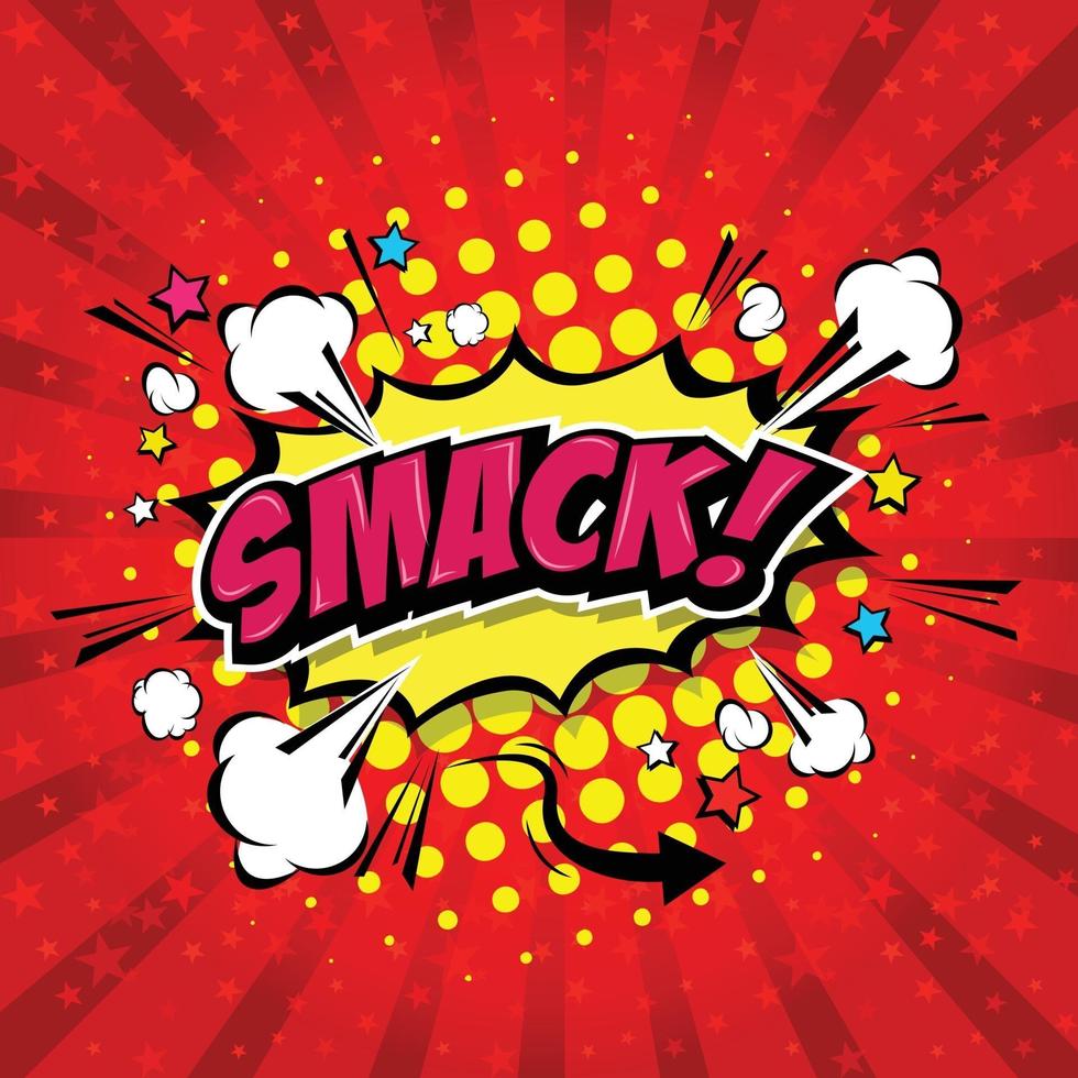 Smack Comic Speech Bubble, Cartoon. art and illustration vector file.