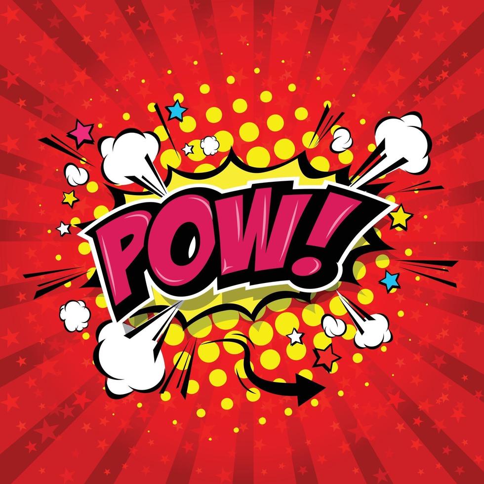 Pow Comic Speech Bubble, Cartoon. art and illustration vector file.