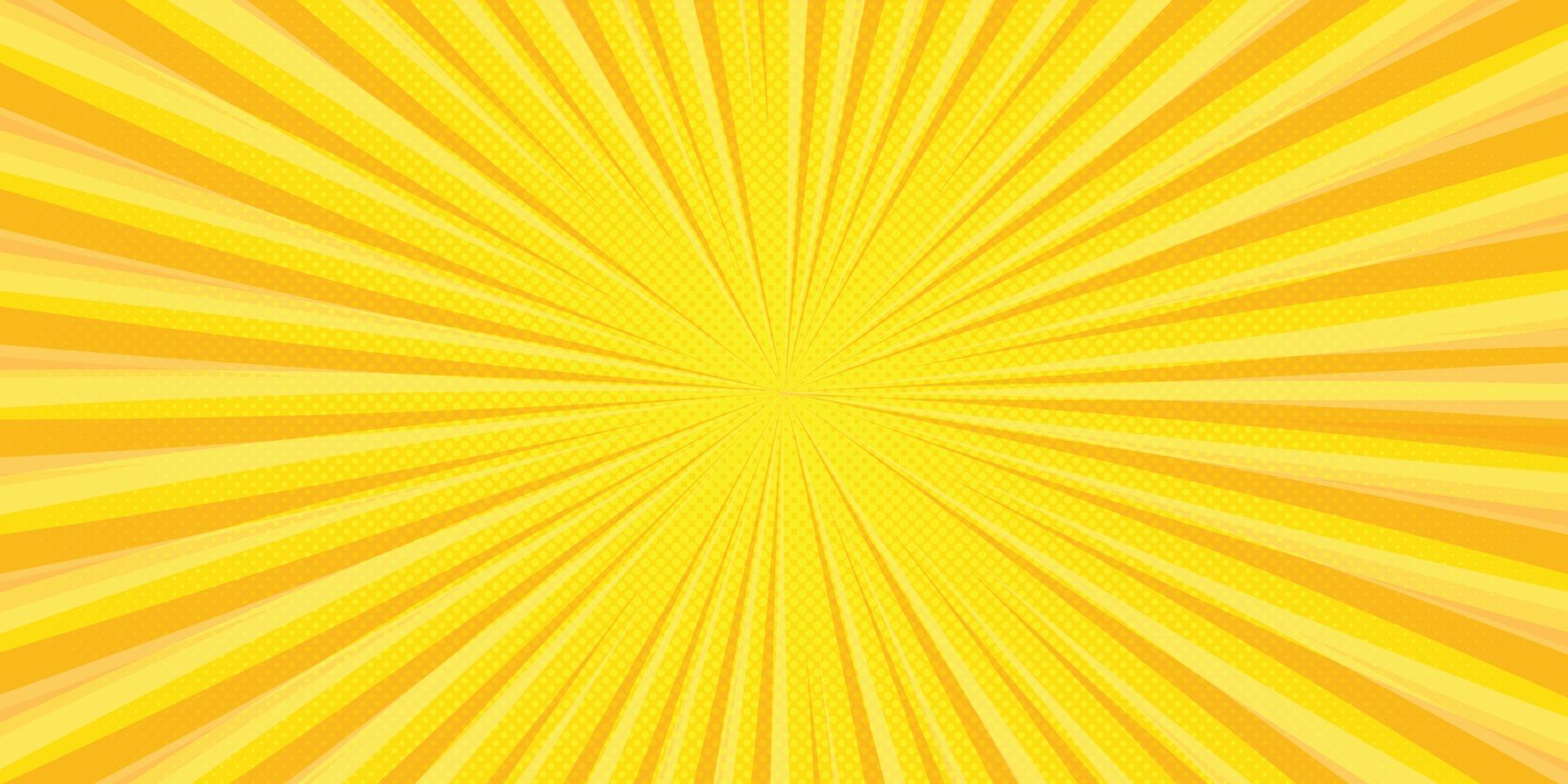 Yellow background of the Book in comic style pop art superhero. vector